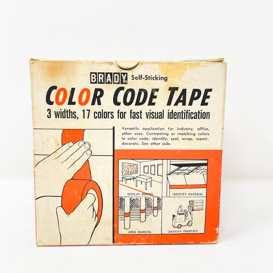 Vintage Box of Brady Color Code Tape