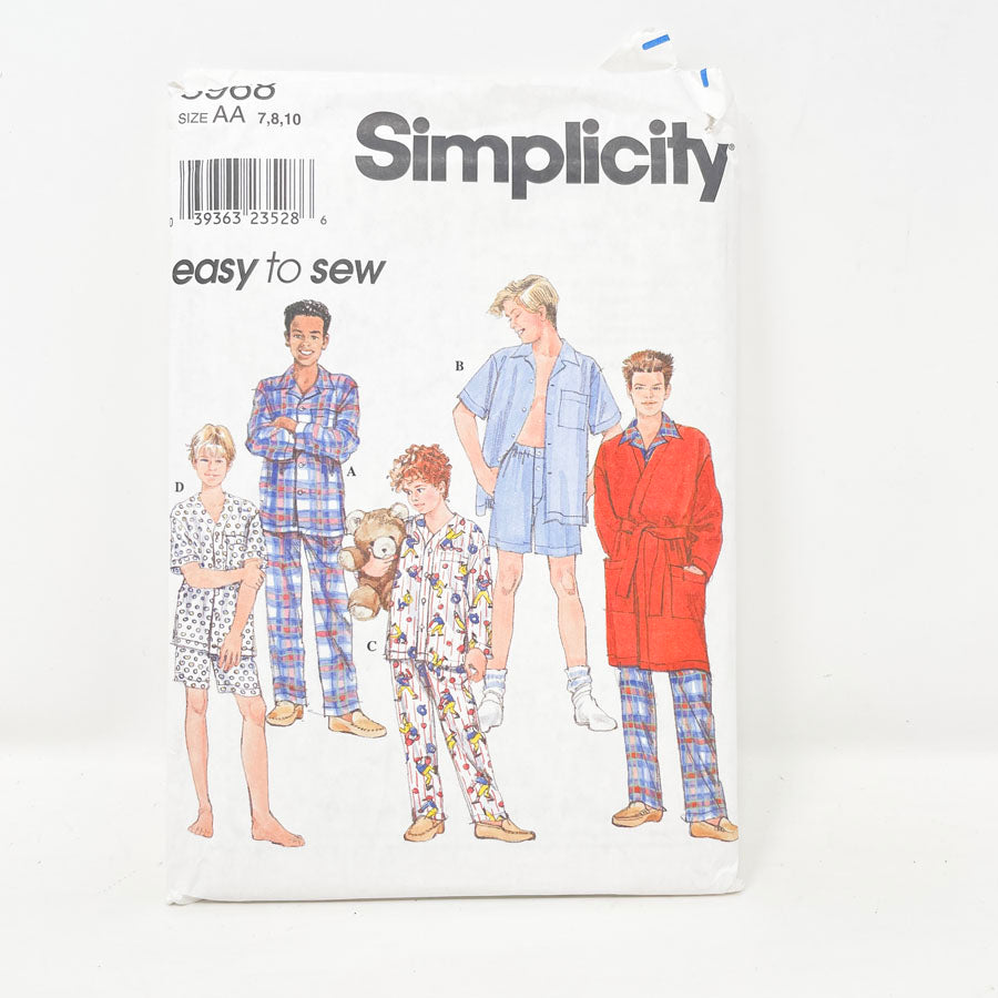 Simplicity 8968 Sewing Pattern - Youth PJs (7-10)