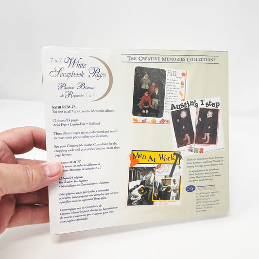 Creative Memories 7" x 7" White Scrapbook Pages