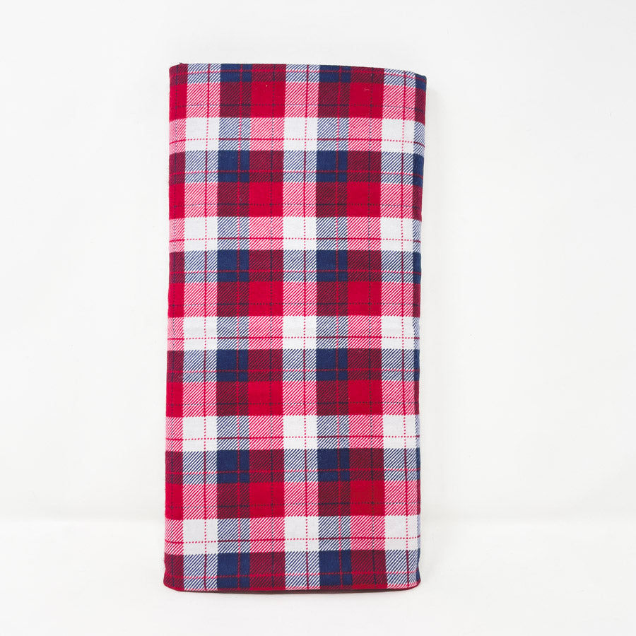1 Yd x 40" Red and Blue Plaid Flannel Fabric