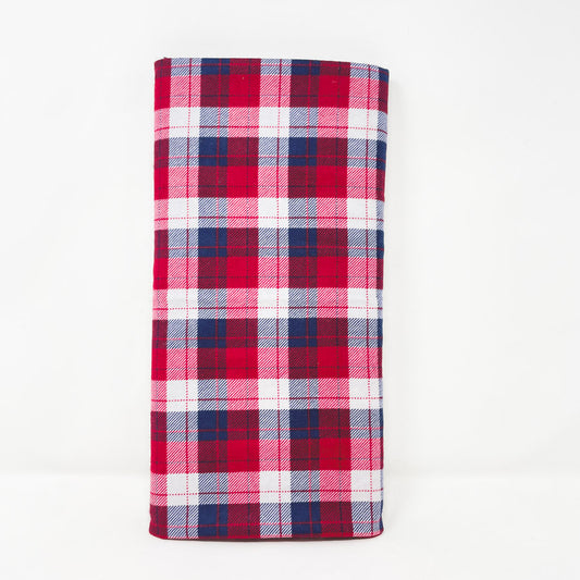 1 Yd x 40" Red and Blue Plaid Flannel Fabric