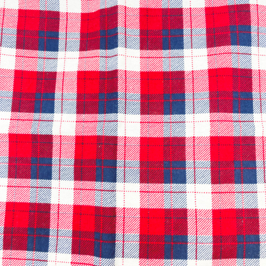 1 Yd x 40" Red and Blue Plaid Flannel Fabric