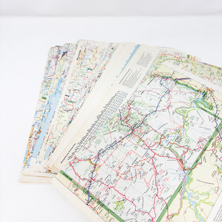 Small Bundle of Cut Atlas Pages