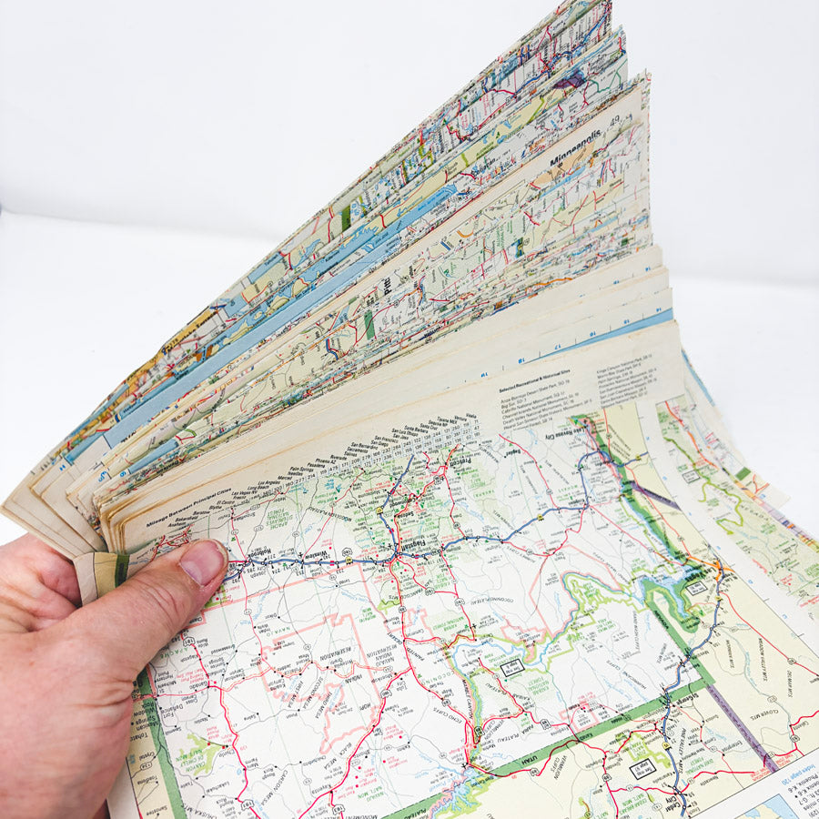 Small Bundle of Cut Atlas Pages