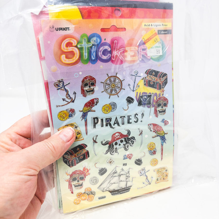Kids Sticker Bundle Pirates and School