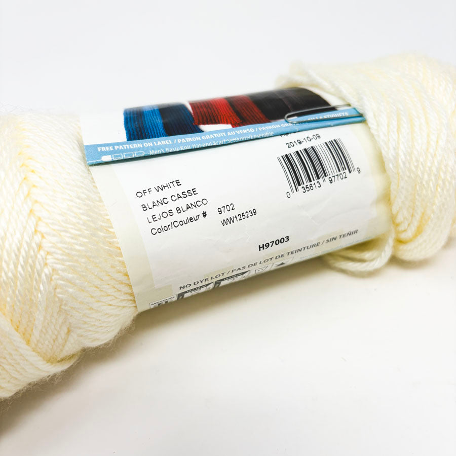 Off White - Caron Simply Soft Yarn (Partial)
