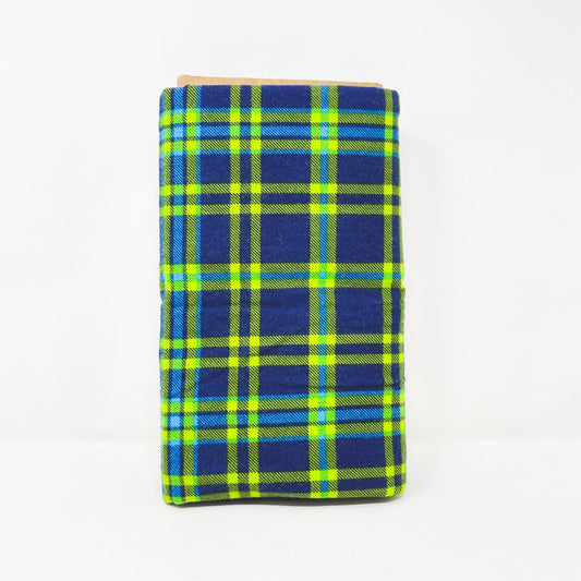2.25 Yds x 40" Blue and Green Plaid Flannel Fabric