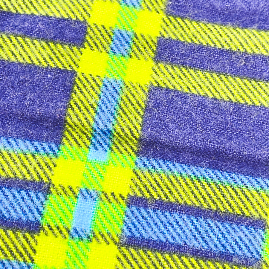 2.25 Yds x 40" Blue and Green Plaid Flannel Fabric
