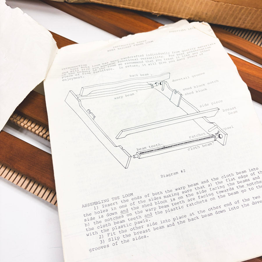 Beka Ratchet Frame Loom – Rigid Heddle / Floor Stand / Three Reeds