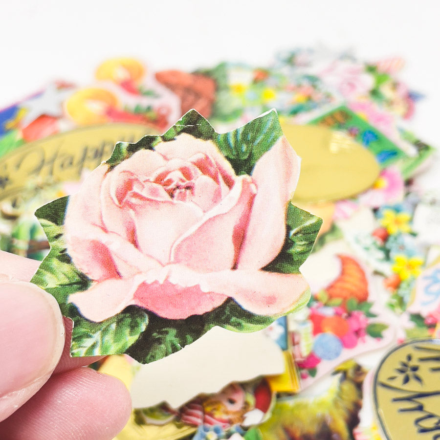 Vintage Gummed Die Cut Seals - Assorted Pack