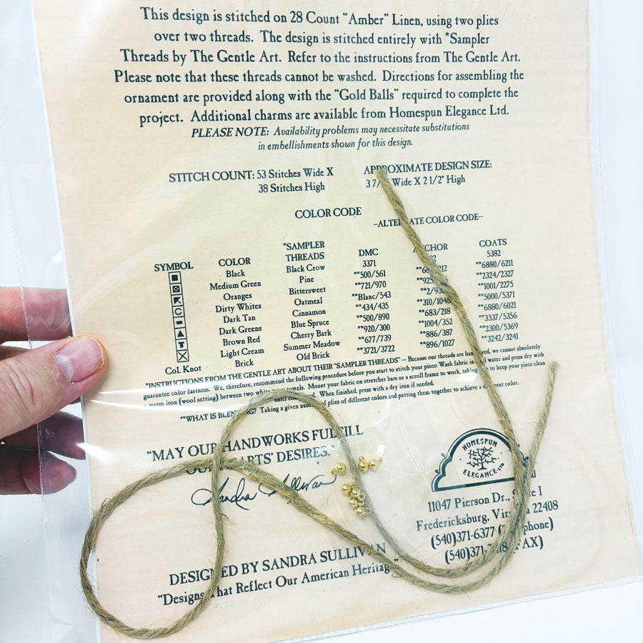 1999 "Celebrate" Snowman Ornament Cross-Stitch Kit – Homespun Elegance