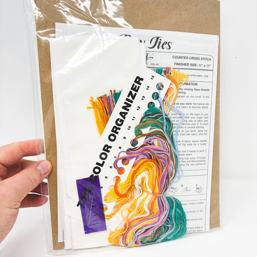 JCA "Bow Ties" Cross Stitch Kit - Easter Chicks