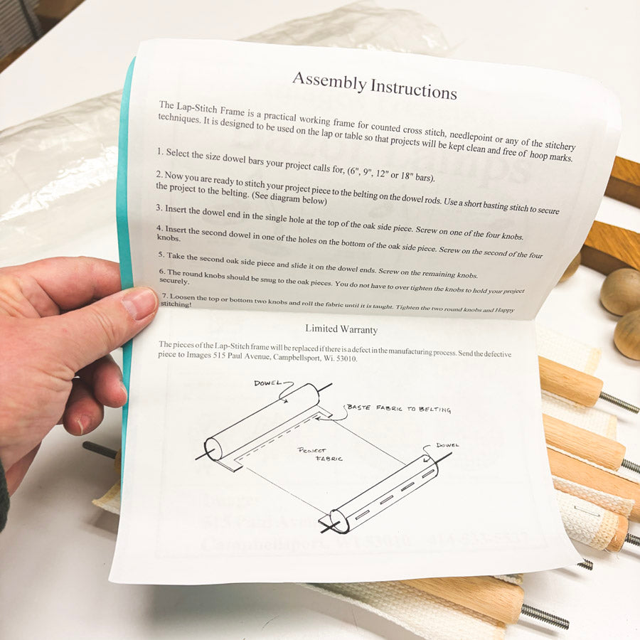 Images Lap Stitch Needlework Scroll Frame