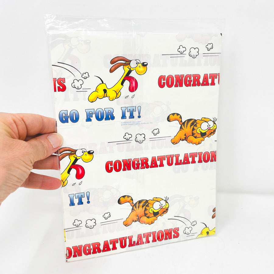 Vintage Garfield and Odie Wrapping Paper Sheets