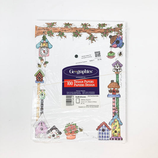 Geographics Design Papers for Printing - Birdhouses
