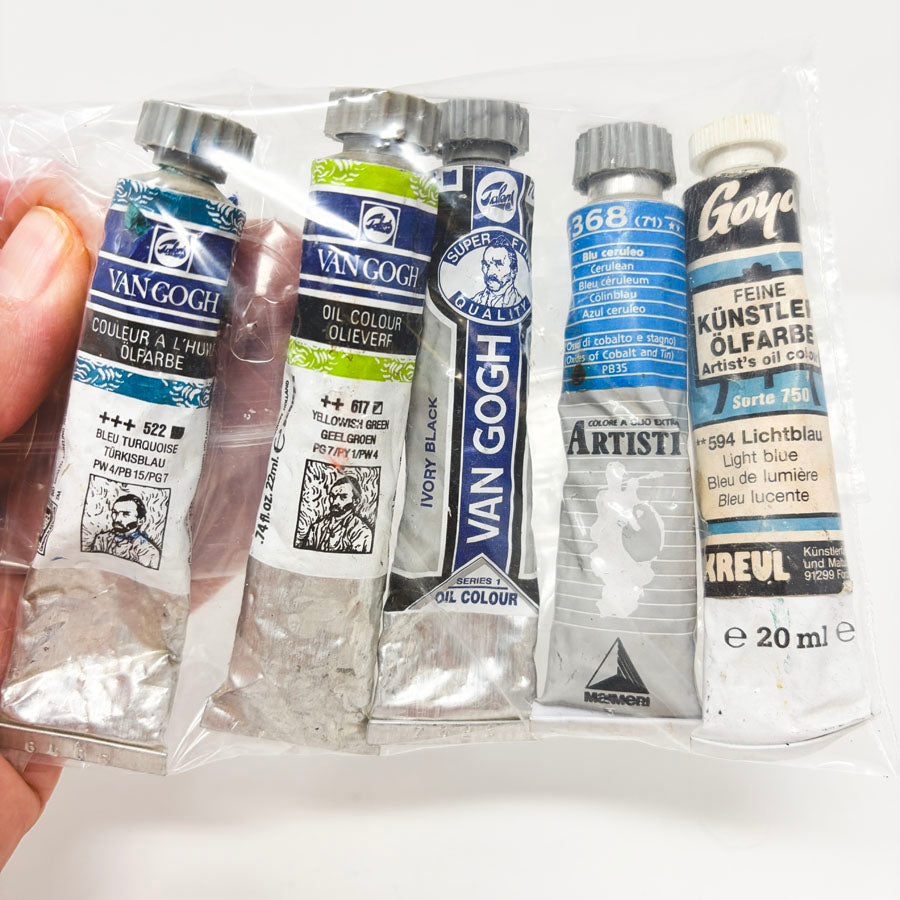 Bundle of Five Oil Paint Tubes