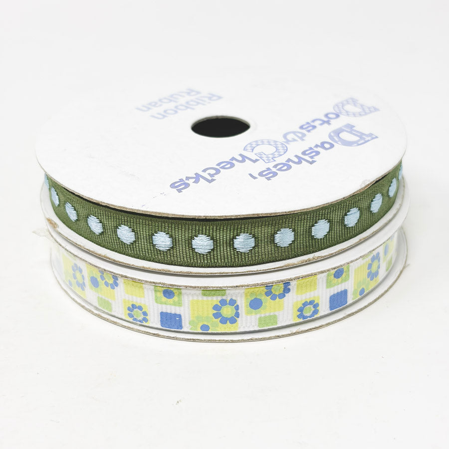 Spring Green Ribbons by Dashes, Dots & Checks (1)