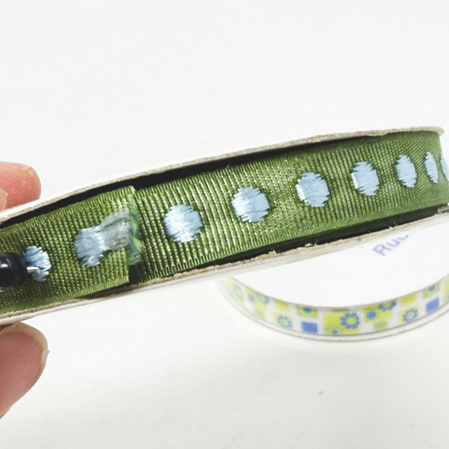 Spring Green Ribbons by Dashes, Dots & Checks (1)