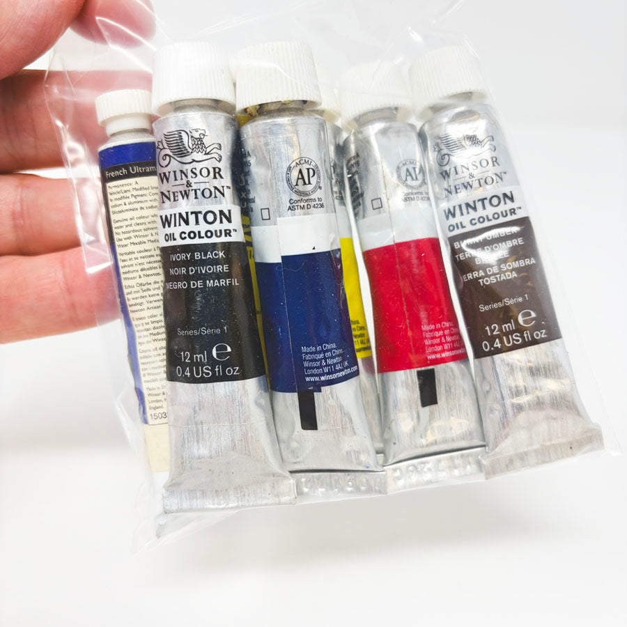Bundle of Seven Small Oil Paint Tubes