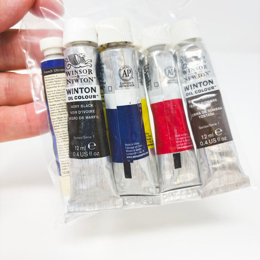 Bundle of Seven Small Oil Paint Tubes