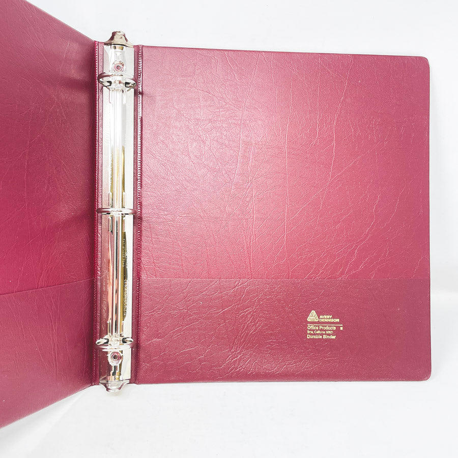 Maroon Avery 3-Ring Binder