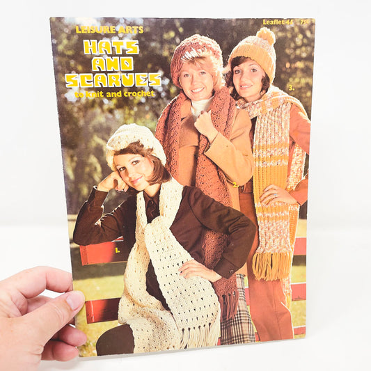 Leisure Arts Hats and Scarves Leaflet 45 - 1974