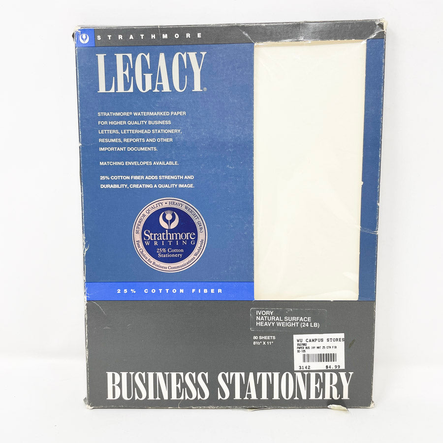 Strathmore Legacy Heavy Weight Business Stationery - Ivory