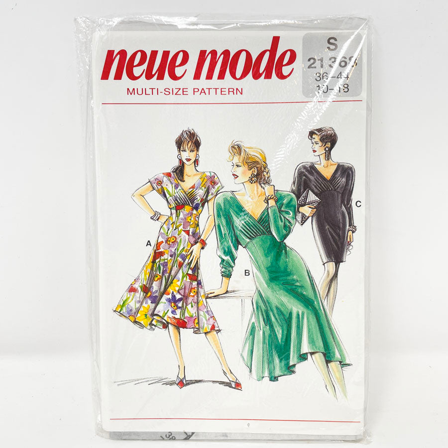 Neue Mode 21368 1980s Sewing Pattern - Dress (8-18)