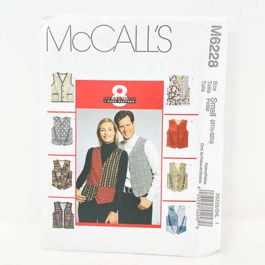 McCall's M6228 Sewing Pattern - Vest (Sm)