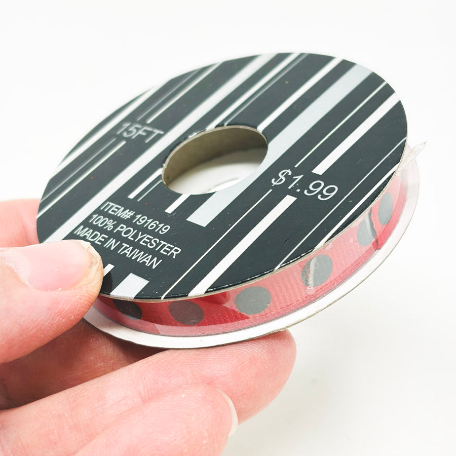 Red and Black Polka Dot ribbon by ribbonFX