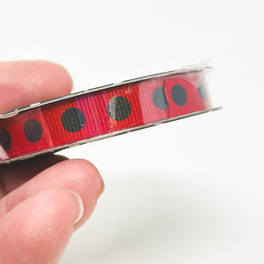 Red and Black Polka Dot ribbon by ribbonFX