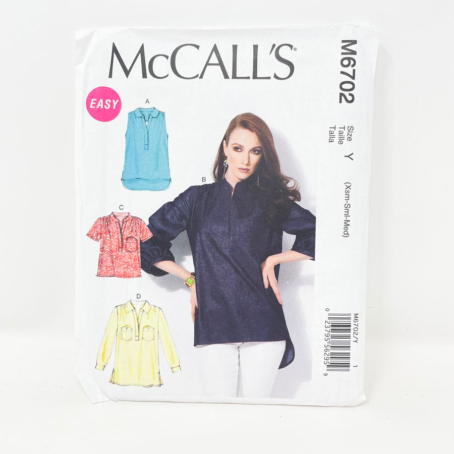 McCall's M6702 Sewing Pattern - Top (XS-M) - 2013