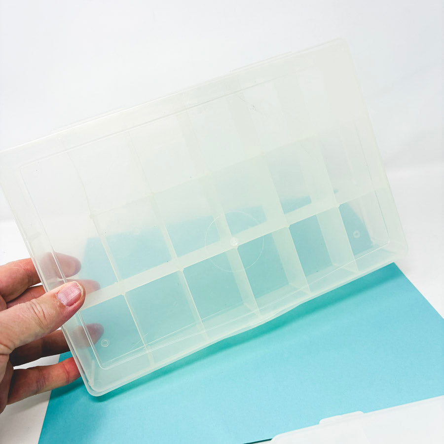 Plastic Hinged Divided Storage Box