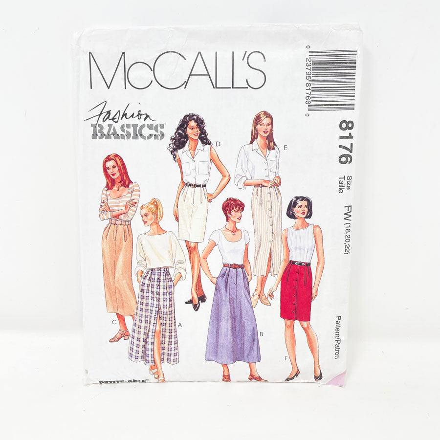 1990s McCall's 8176 Sewing Pattern - Outfits (18-22)