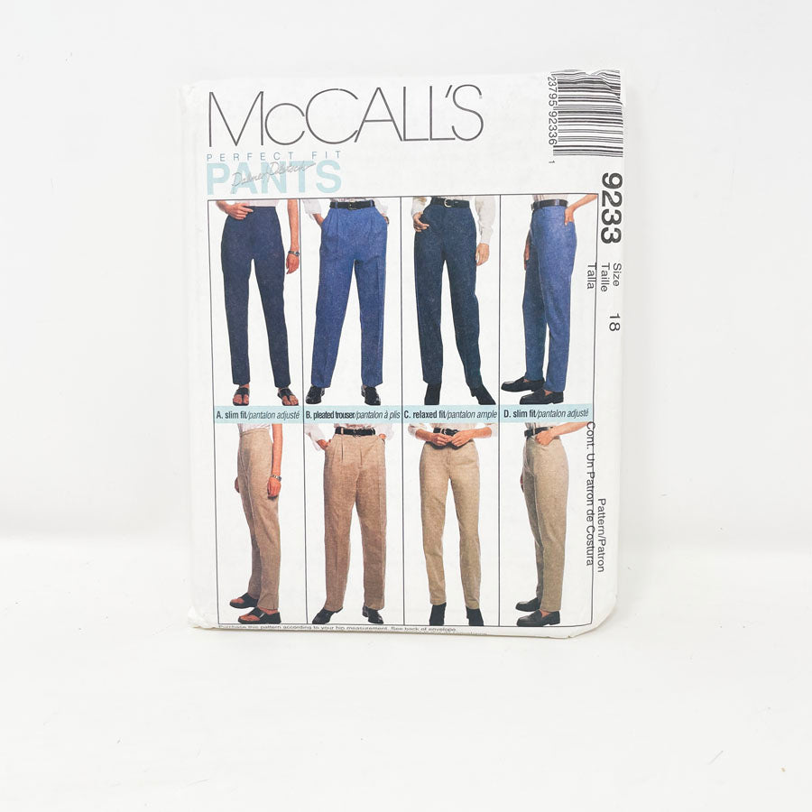 McCall's 9233 Sewing Pattern - Pants (18)