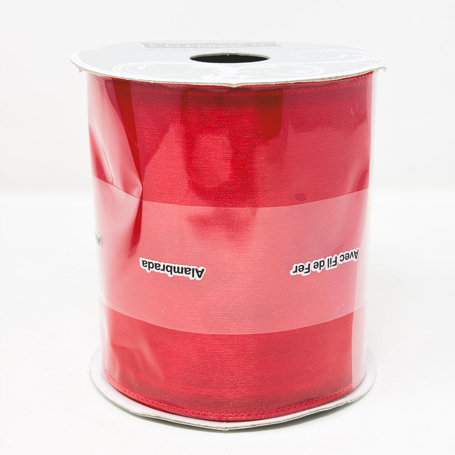 Celebrate It Red Wired Edge 4" Ribbon