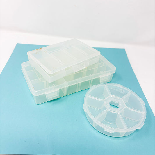 Clear Plastic Hinged Divided Organizers