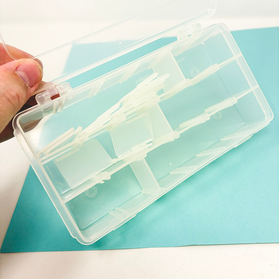 Clear Plastic Hinged Divided Organizers