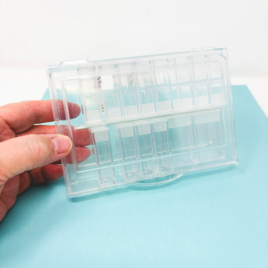 Clear Plastic Hinged Bin w/14 Minis