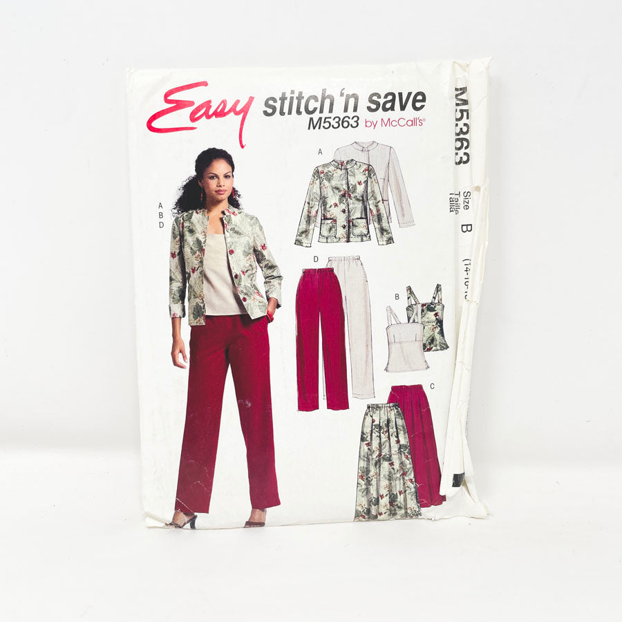 McCall's M5363 Sewing Pattern - Outfit (14-20)