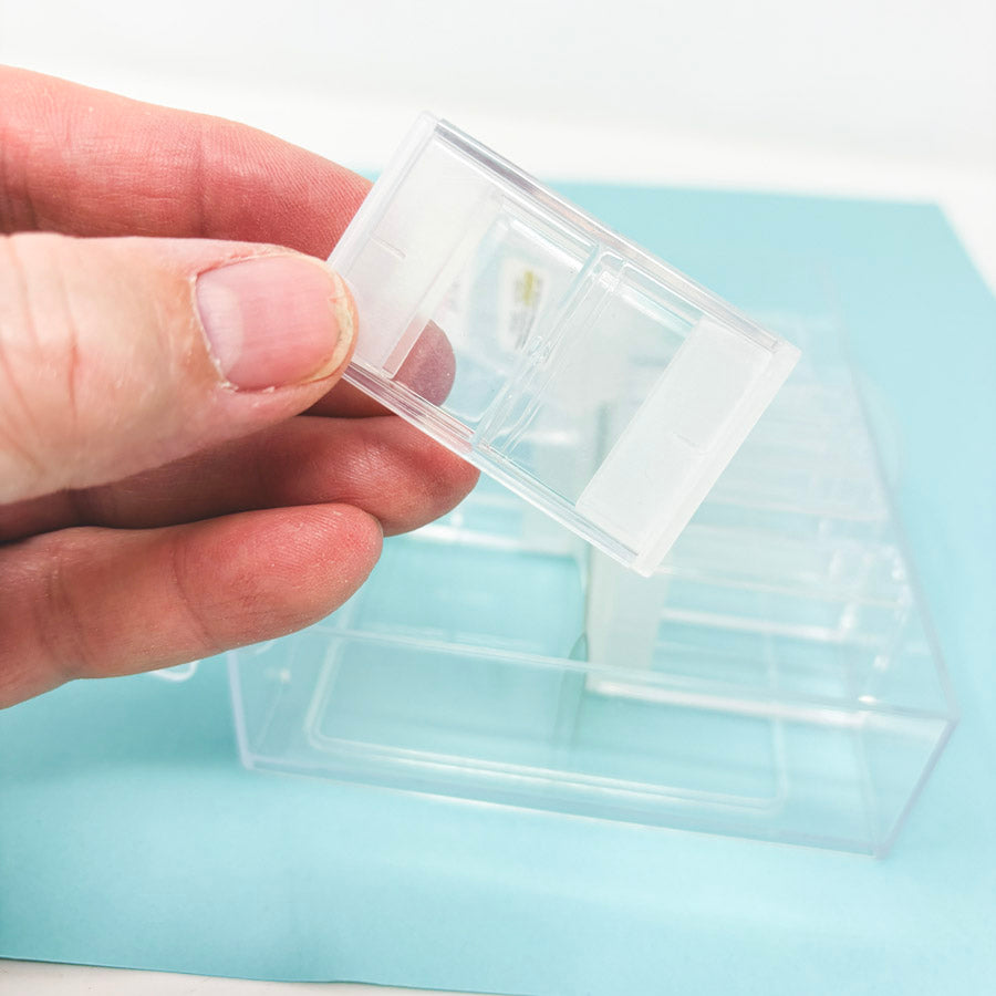 Clear Plastic Hinged Bin w/14 Minis