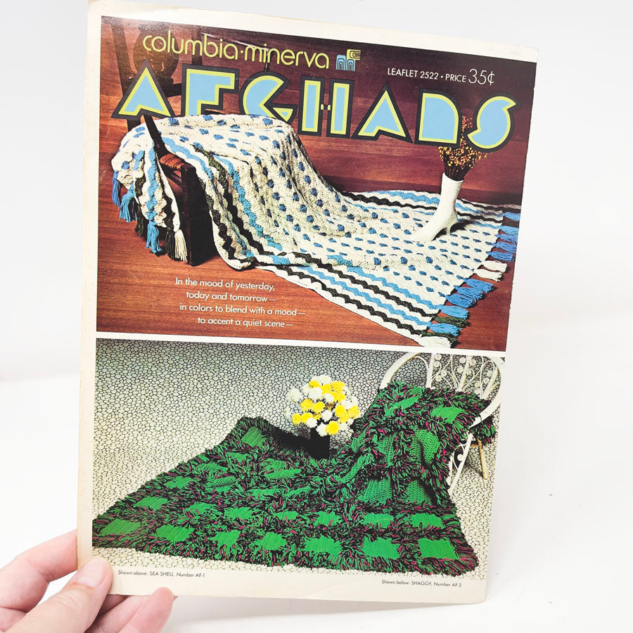 Columbia Minerva Afghans Pattern Leaflet 2522 - 1970