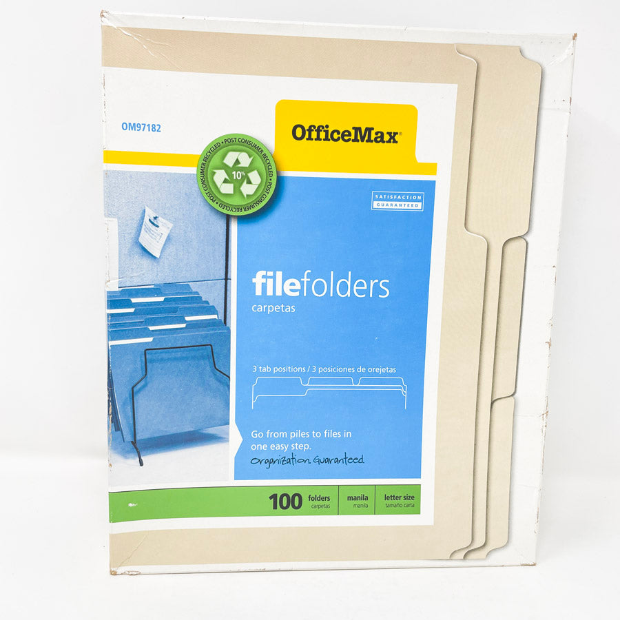 Office Max Manilla File Folders - 43 ct