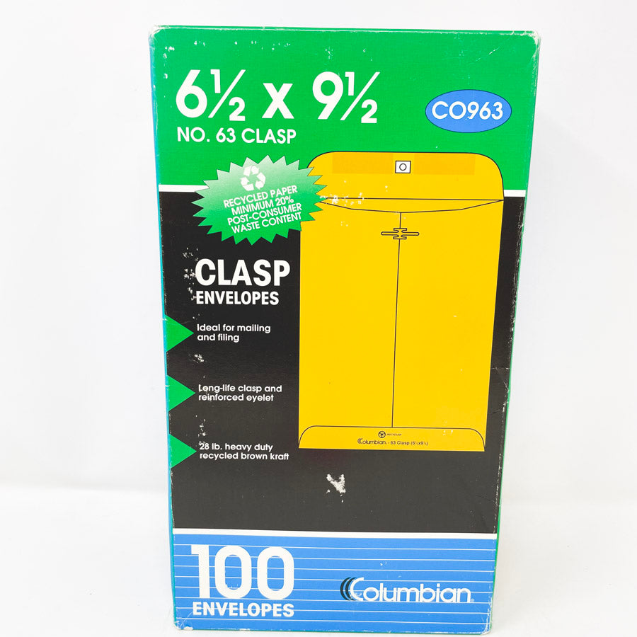 6.5" x 9.5" Columbian Clasp Envelopes - 73 ct