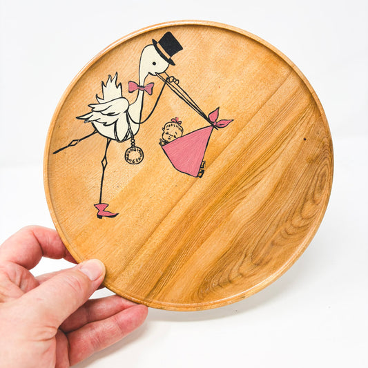 Vintage Baby Wood Tray