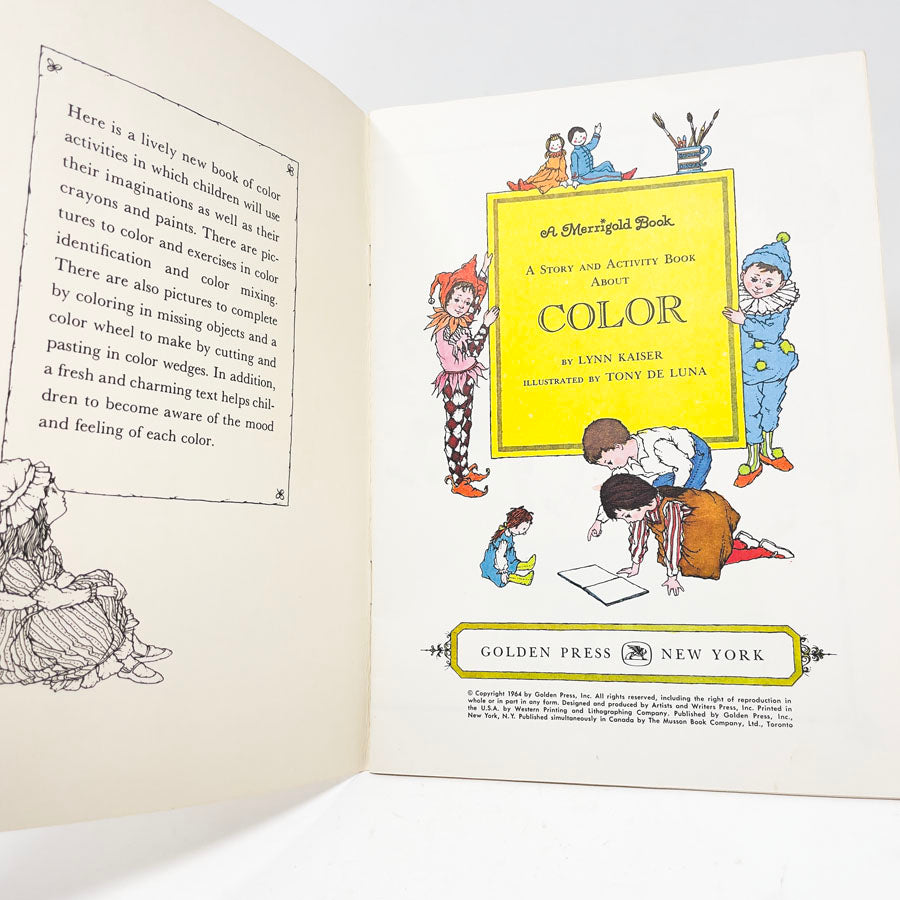 A Story and Activity Book About Color - A Merrigold Book - 1964