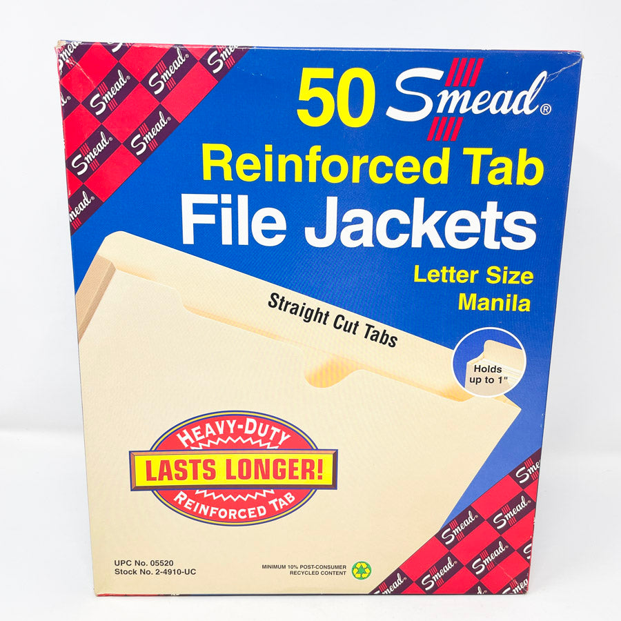 Smead Reinforced Tab File Jackets - 50 ct