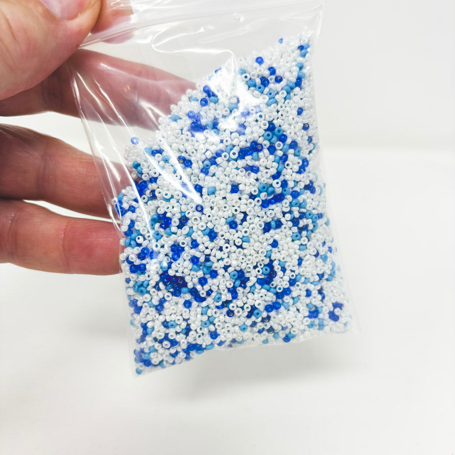 Blue & White Seed Bead Bundle