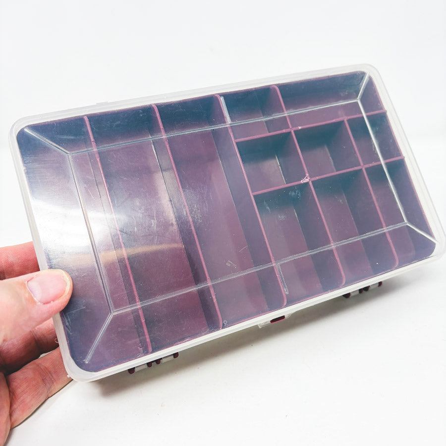 Maroon and Clear Dual-Sided Bead Organizer