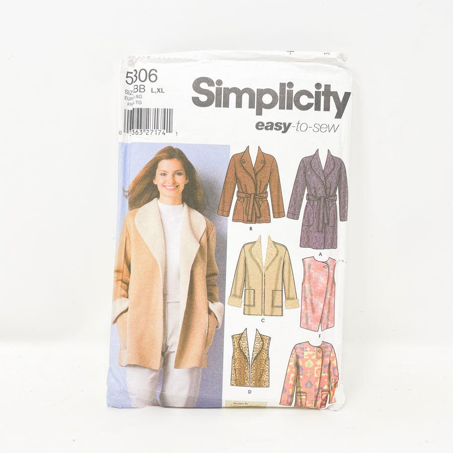 Simplicity 5306 Sewing Pattern - Jacket (L-XL) - 2003